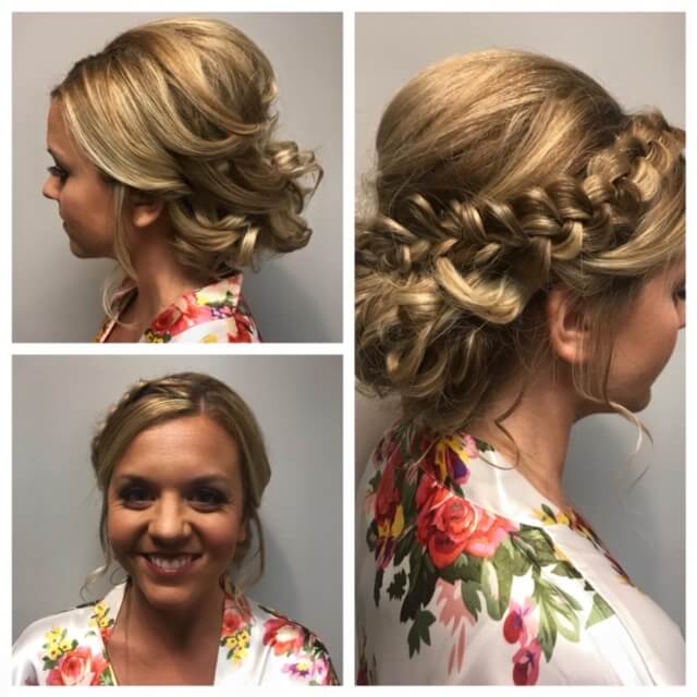 updo with a braid